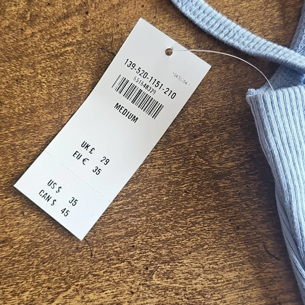 NWT Abercrombie & Fitch Body Suit, Light Blue, Size Medium - Picture 5 of 8